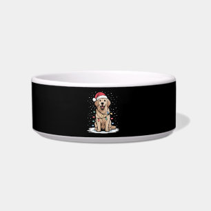 Écuelle Golden Retriever Père Noël Lumières de l'Arbre de 