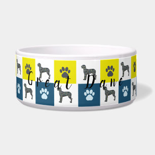 Écuelle Grand chien Danse et Empreinte de patte Grille Jau