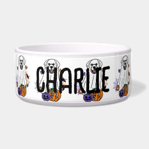 Écuelle Grand Pyrénées Greyhound Halloween Chien fantôme