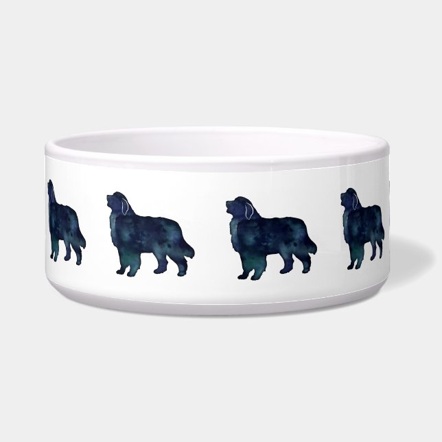 Écuelle Grande Pyrénées race de chien Silhouette Aquarelle (Devant)