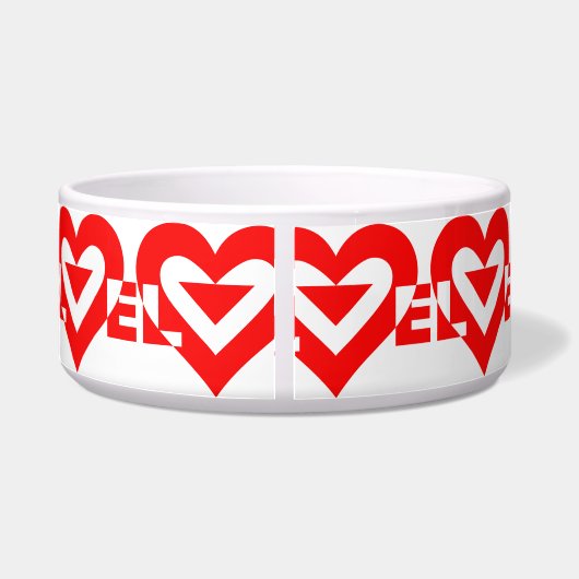 Écuelle Graphique d'amour cool, Rouge (Dos)