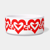 Écuelle Graphique d'amour cool, Rouge (Droite)