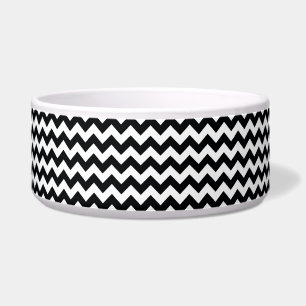 Écuelle Gras noir et blanc Chevron Zig Zag Motif