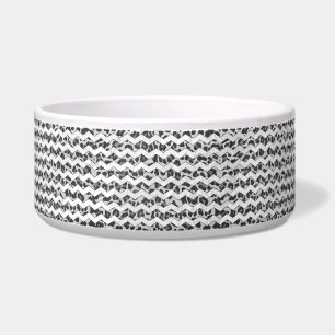Écuelle Gris léopard Chevron et gris clair
