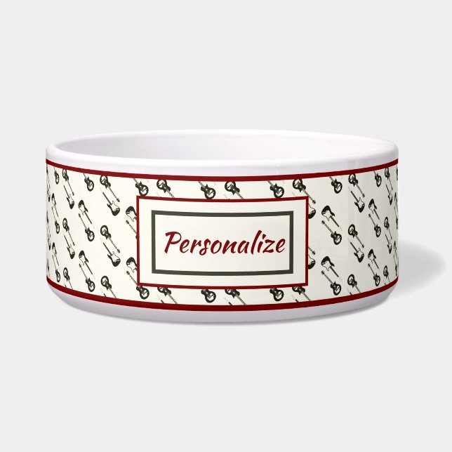 Écuelle Guitare électrique instrument de musique Motif cha (Devant)