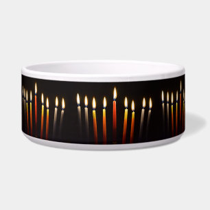 Écuelle Hanoukka bougies allumées trinket Bowl
