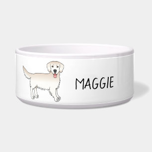 Écuelle Happy Cream Golden Retriever Cute Dog