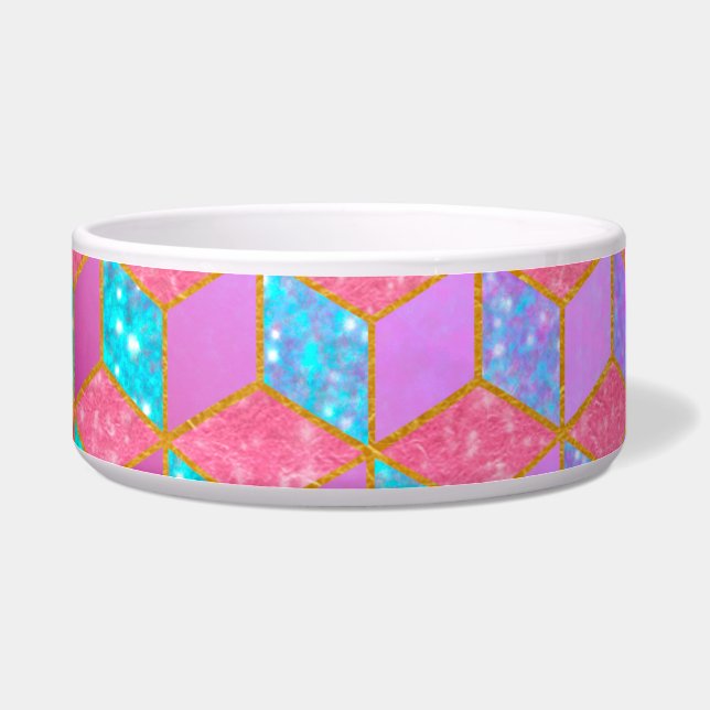Écuelle Hexagon en forme de diamant doré en Pastel (Gauche)