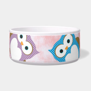 Écuelle Hiboux mignons, motif de hiboux, Hiboux colorés, b