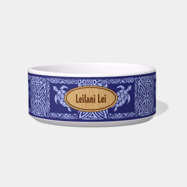 Écuelle Honu Tapa Tortue primitive hawaïenne (Devant)