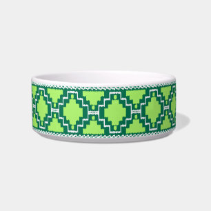 Écuelle Ikat Aztec Motif - Forêt et chaux vert