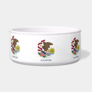 Écuelle Illinois State Flag Pet Bowl