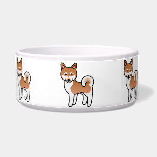 Écuelle Illustration de chien Alaskan Klee Kai rouge et bl