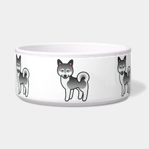 Écuelle Illustration de chien Klee Kai d'Alaska gris en st
