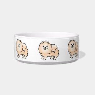 Écuelle Illustration de dessin animé de chien Pomeranian c