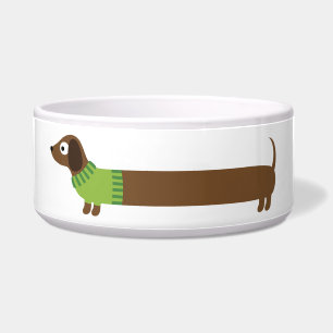 Écuelle Illustration de mignonne long Dachshund