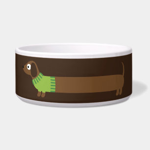 Écuelle Illustration de mignons longs Dachshund