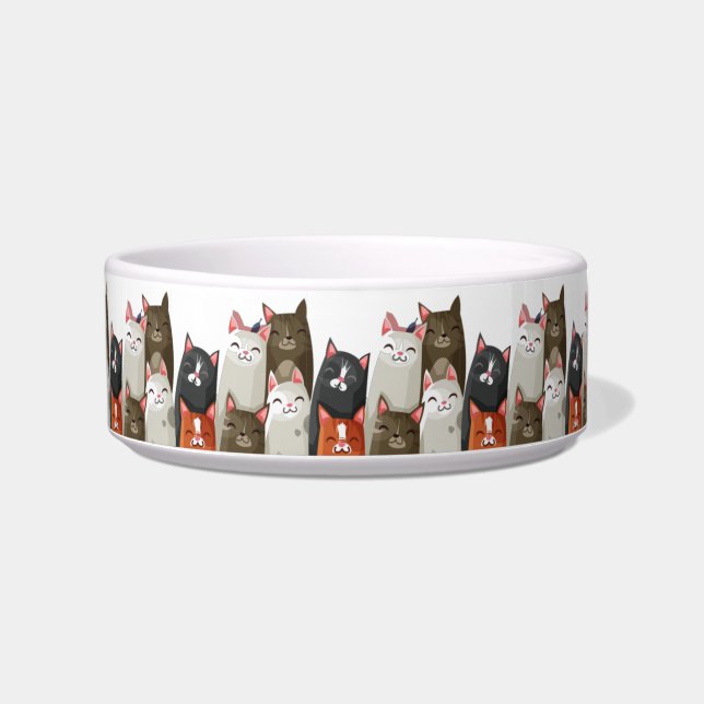 Écuelle Illustration d'un joyeux clown de chats (Devant)