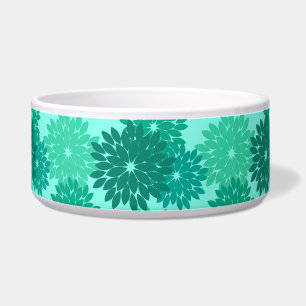 Écuelle Impression de kimono floral moderne, turquoise, sa