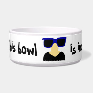Écuelle Incognito Mustache & lunettes Boule pour animaux d
