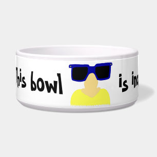 Écuelle Incognito Mustache & lunettes Boule pour animaux d