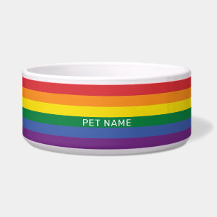 Écuelle Indicateur Rainbow du nom personnalisé