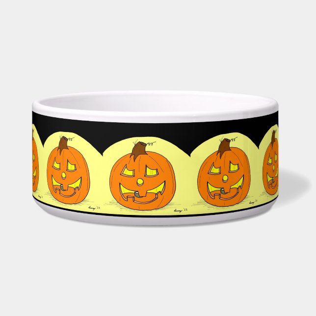 Écuelle Jack O'Lantern Gros Animal Bowl (Gauche)