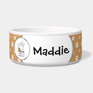 Écuelle J'adore mon grand chien Bichon Frise - Grand chiot