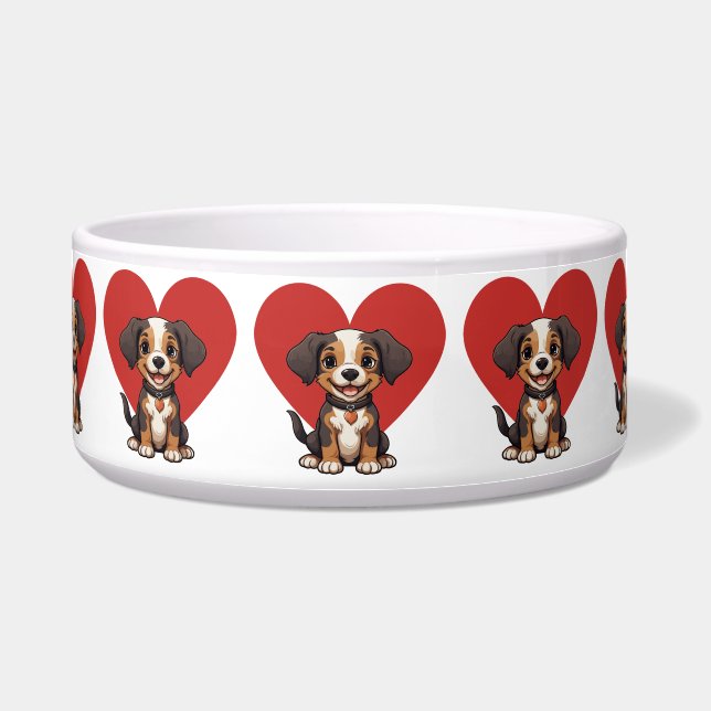 Écuelle J'aime le chien (Devant)