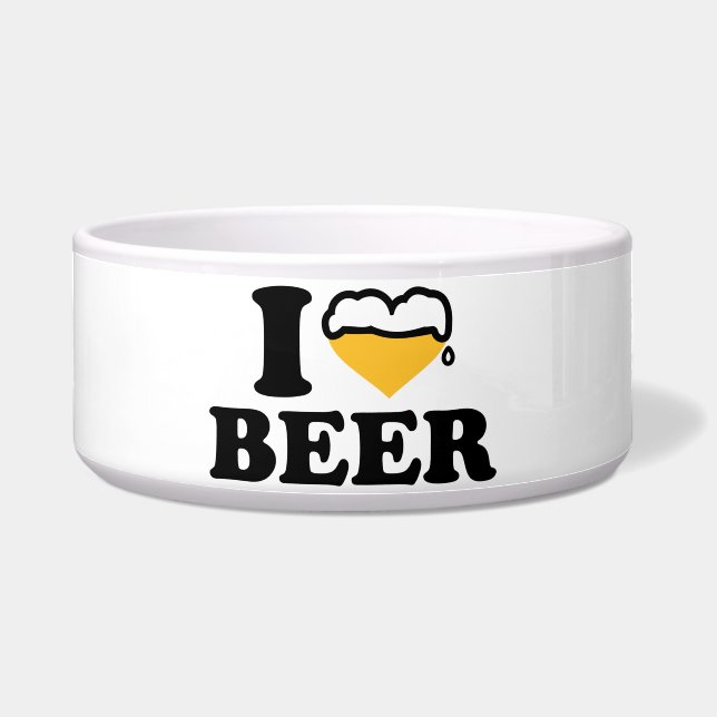 Écuelle J'aime le coeur de bière (Devant)