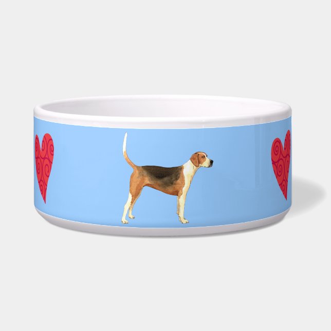 Écuelle J'aime mon American Foxhound (Droite)