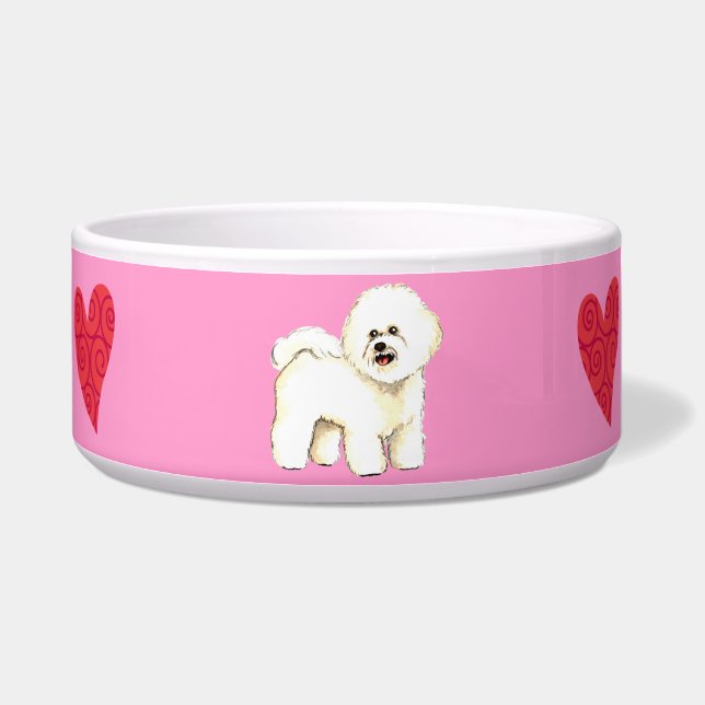 Écuelle J'aime mon Bichon Frise (Droite)