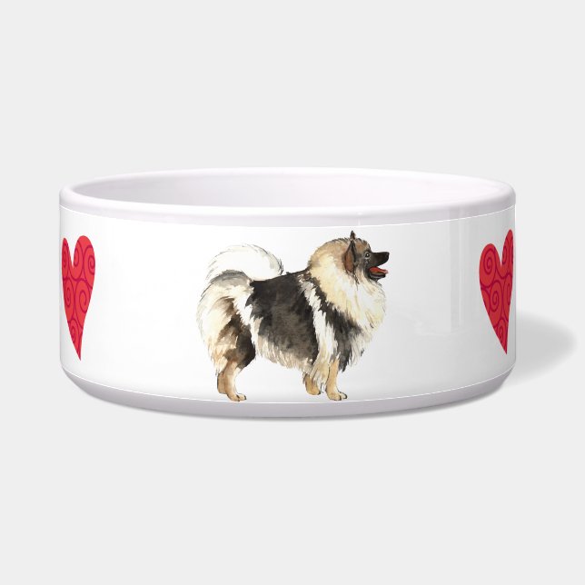 Écuelle J'aime mon Keeshond (Droite)