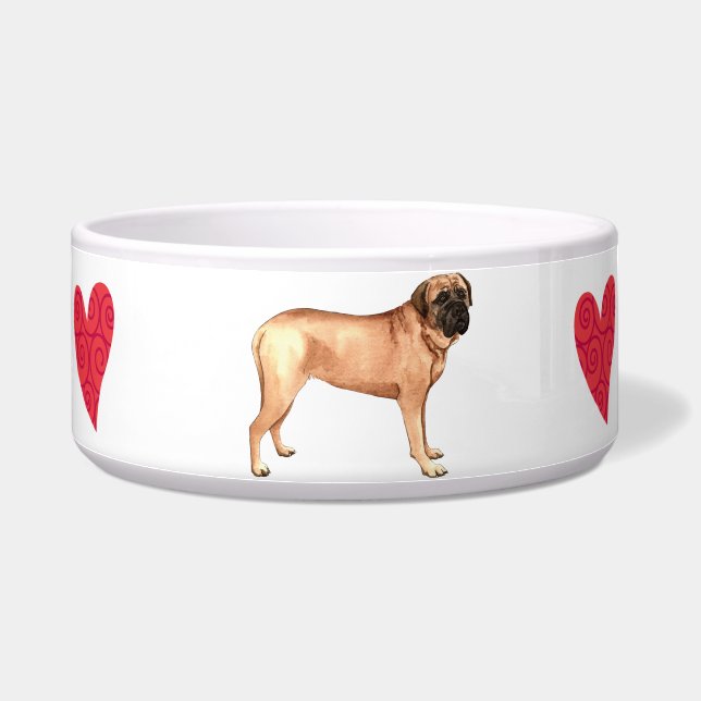 Écuelle J'aime mon mastiff (Droite)