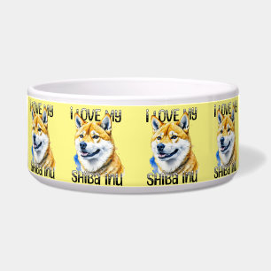 Écuelle J'Aime Mon Shiba Inu Propriétaire de chien