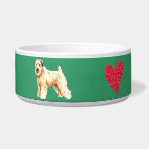Écuelle J'aime mon Terrier blond comme les blés enduit