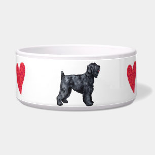 Écuelle J'aime mon Terrier russe noir