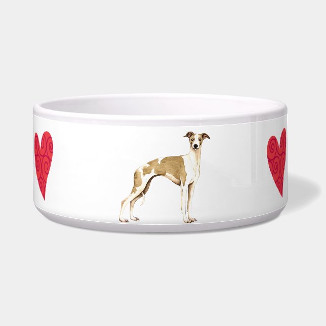 Écuelle J'aime mon whippet (Droite)