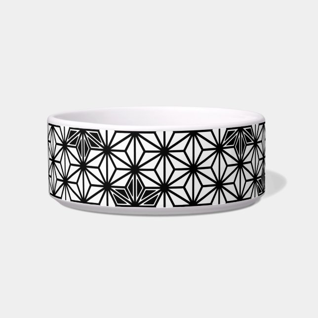 Écuelle Japonais Asanoha motif - blanc et noir (Gauche)