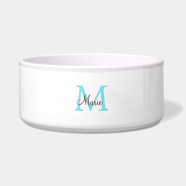 Écuelle jeté simple minimal ajouter nom monogramme rose ro (Devant)