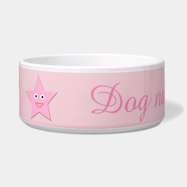 Écuelle Joli bol de chien rose Star (Gauche)