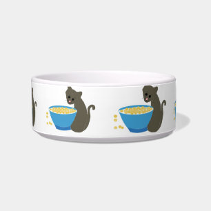 Écuelle Joli Chat avec une Assiette de Nourriture pour Cha