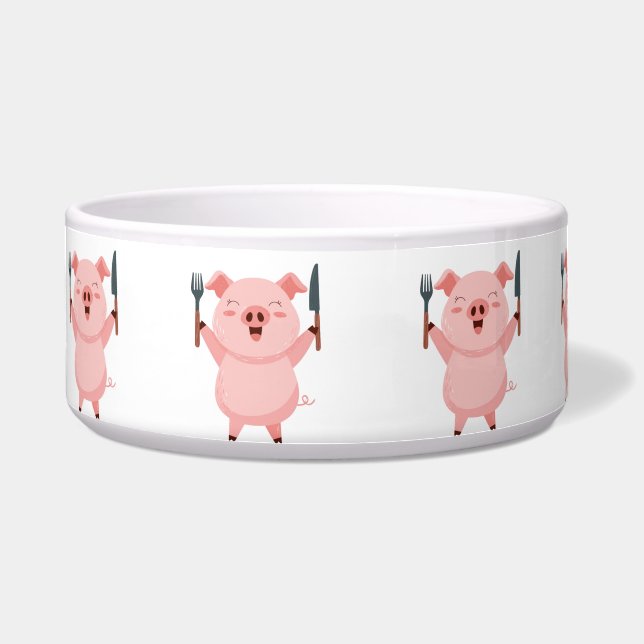 Écuelle Joli Cochon Affamé  (Devant)