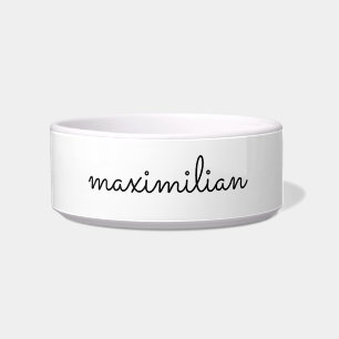 Écuelle Joli noir blanc script personnalisé nom simple mod