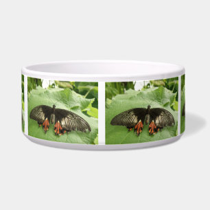 Écuelle Joli Noir Rouge et Beurre d'Or Chien Bowl