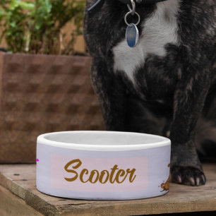 Écuelle Jolie plante cœur de chien marron