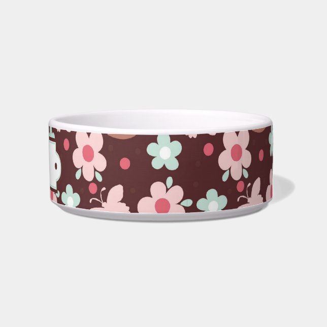 Écuelle Jolies Fleurs Motif Pet Bowls (Droite)