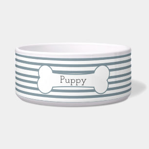 Écuelle Jolies rayures bleu foncé pastel Chiot