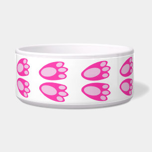 Écuelle Jolis pieds de lapin fille bébé rose motif de Pâqu