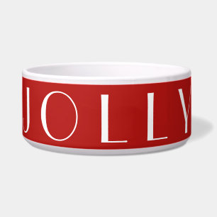 Écuelle Jolly Moderne Typographie Rouge Pet de Noël